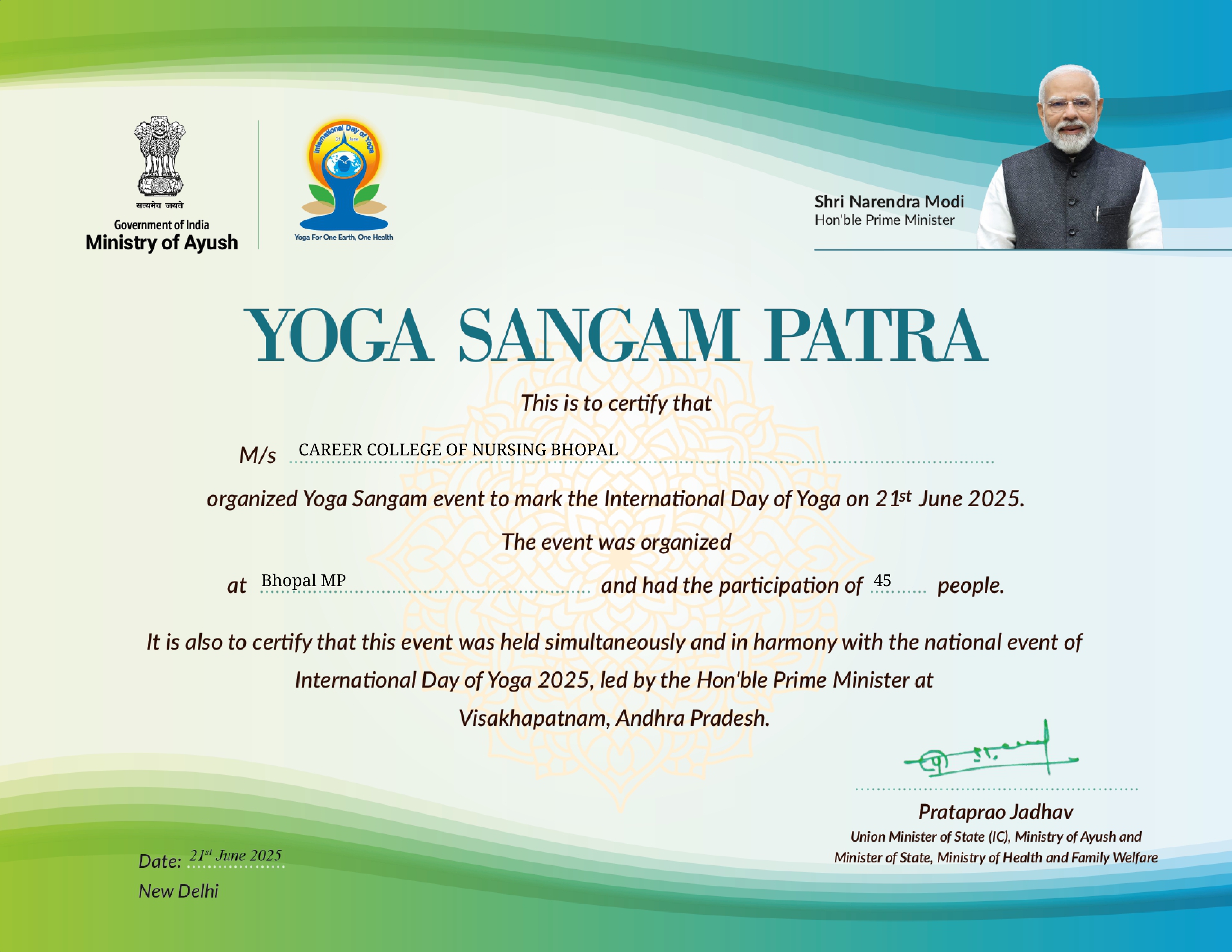 INTERNATIONAL YOGA DAY, 2025