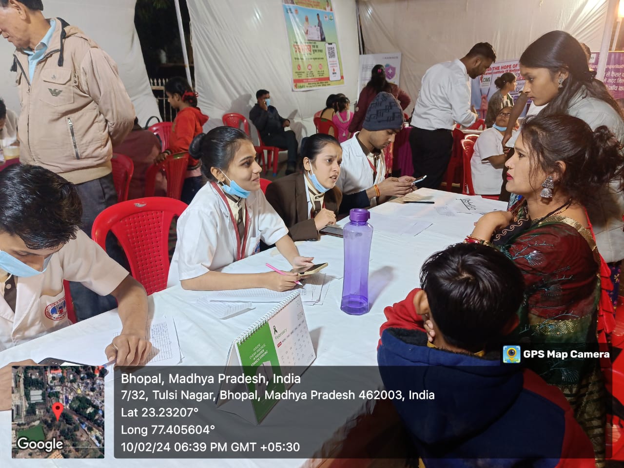 Health and Cancer Screening Camp at Badrinarayan Mandir